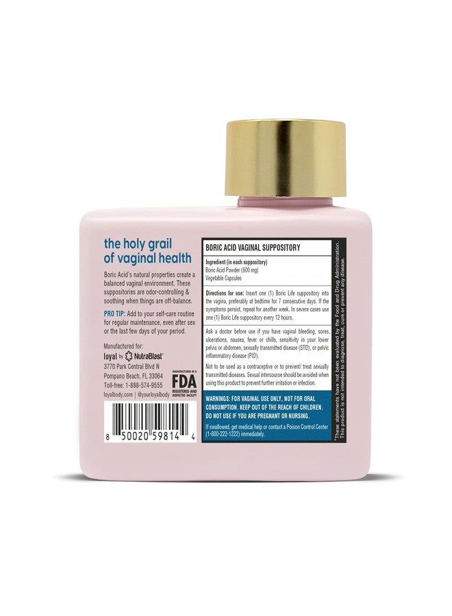 Loyal Boric Life - Boric Acid Vaginal Suppositories - 600mg - Supports Odor Control - Promotes Vaginal Balance - Soothes Discomfort - Made in USA - 30 Count - Image 2